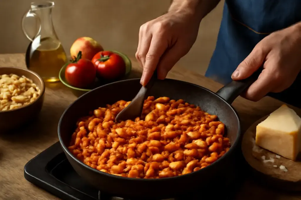 Ricetta malloreddus alla campidanese: la tecnica per ottenere una salsa saporita e autentica